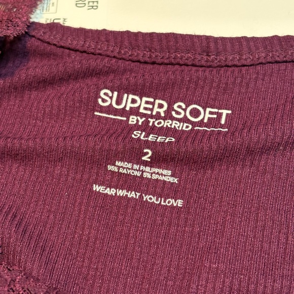 Torrid Super Soft Lace Purple Babydoll sleepwear lingerie - Picture 6 of 7